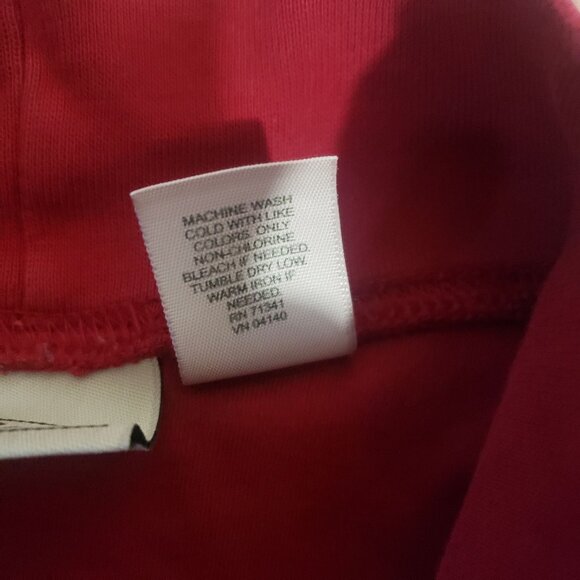 LL Bean Mens‎ Red High Neck Long Sleeve Shirt Size L Normcore Staple Casual - Picture 3 of 6